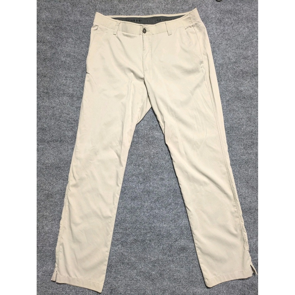 Under Armour Golf Pants Mens 36x34 (35x32) Athleisure performance Stretch Khaki